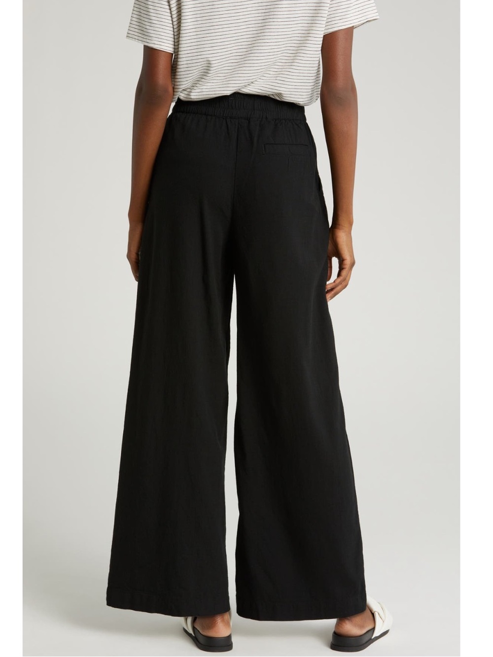 Marine Layer The Allison Wide Leg Black Trouser Pants New! - Picture 6 of 13
